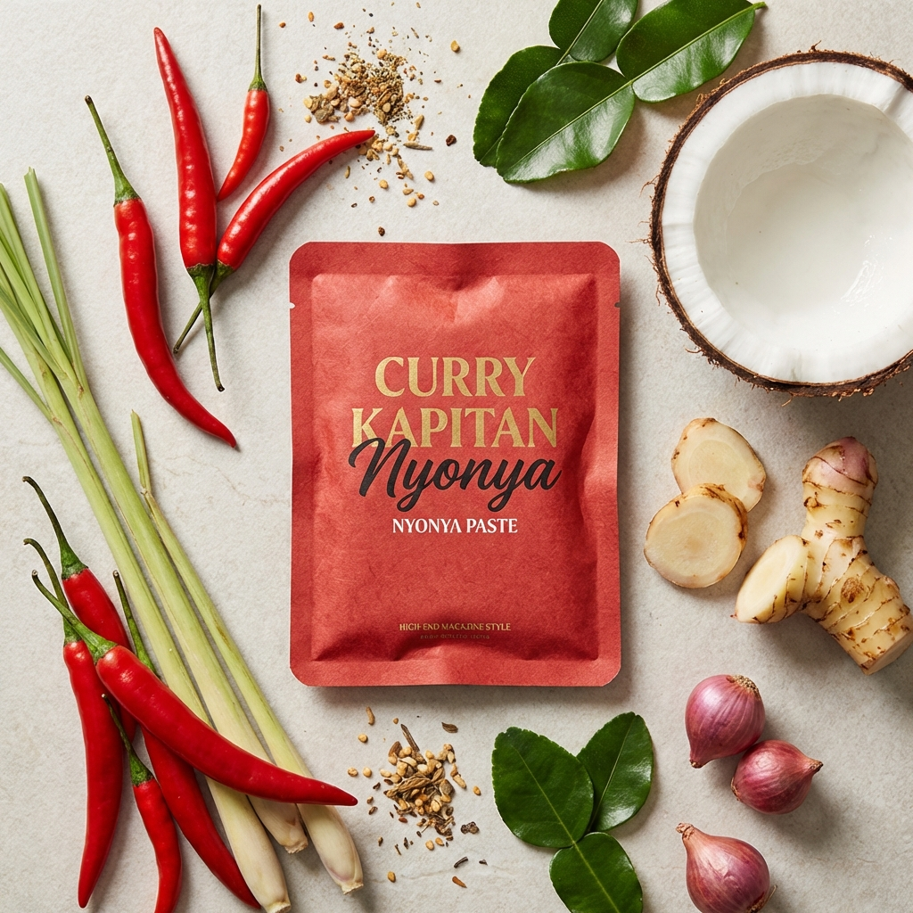 Curry Kapitan Nyonya Paste with fresh ingredients