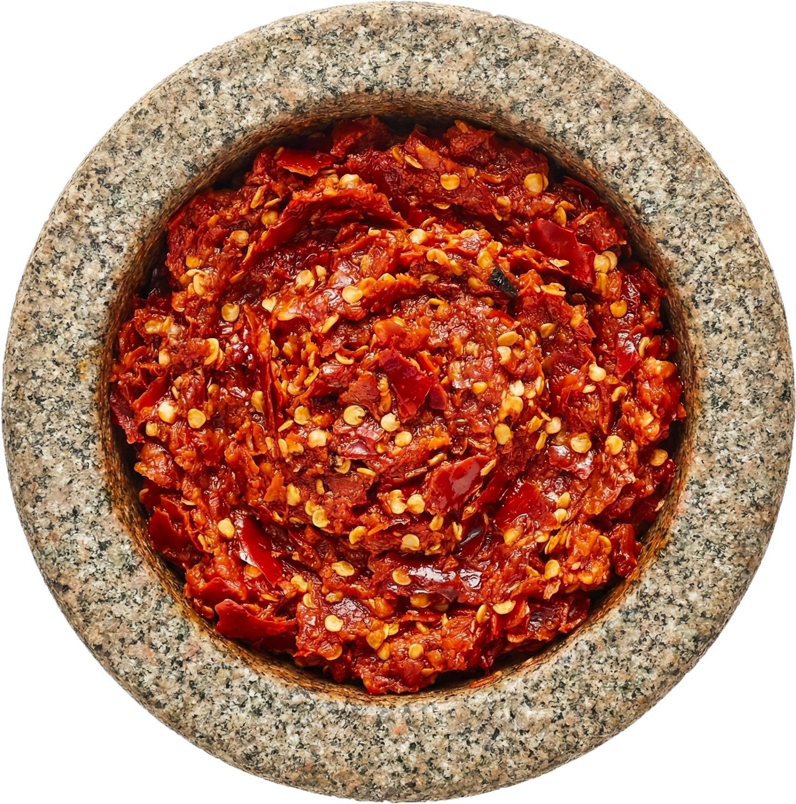 Traditional stone mortar